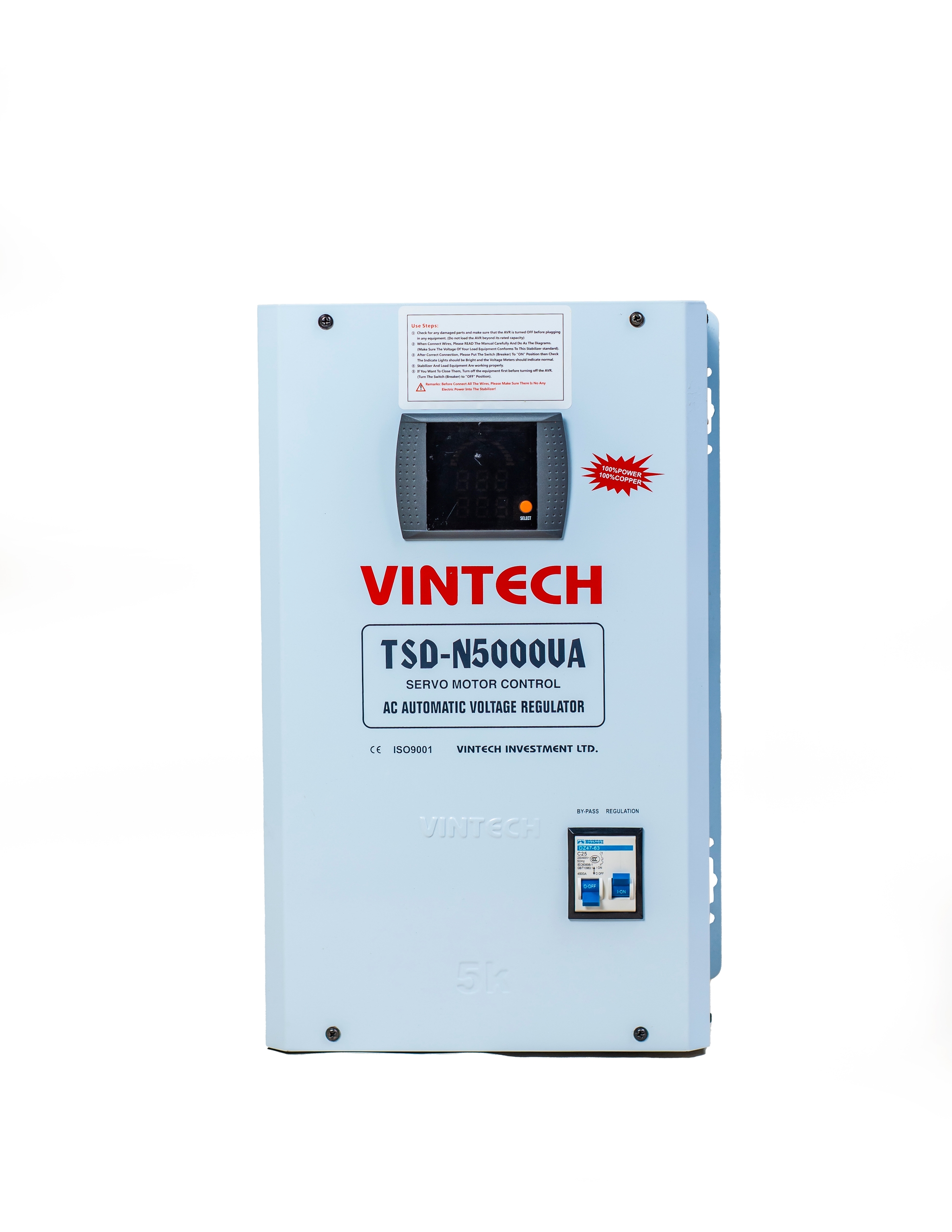 VINTECH 5kVA Wall Mount Single Phase Stabilizer