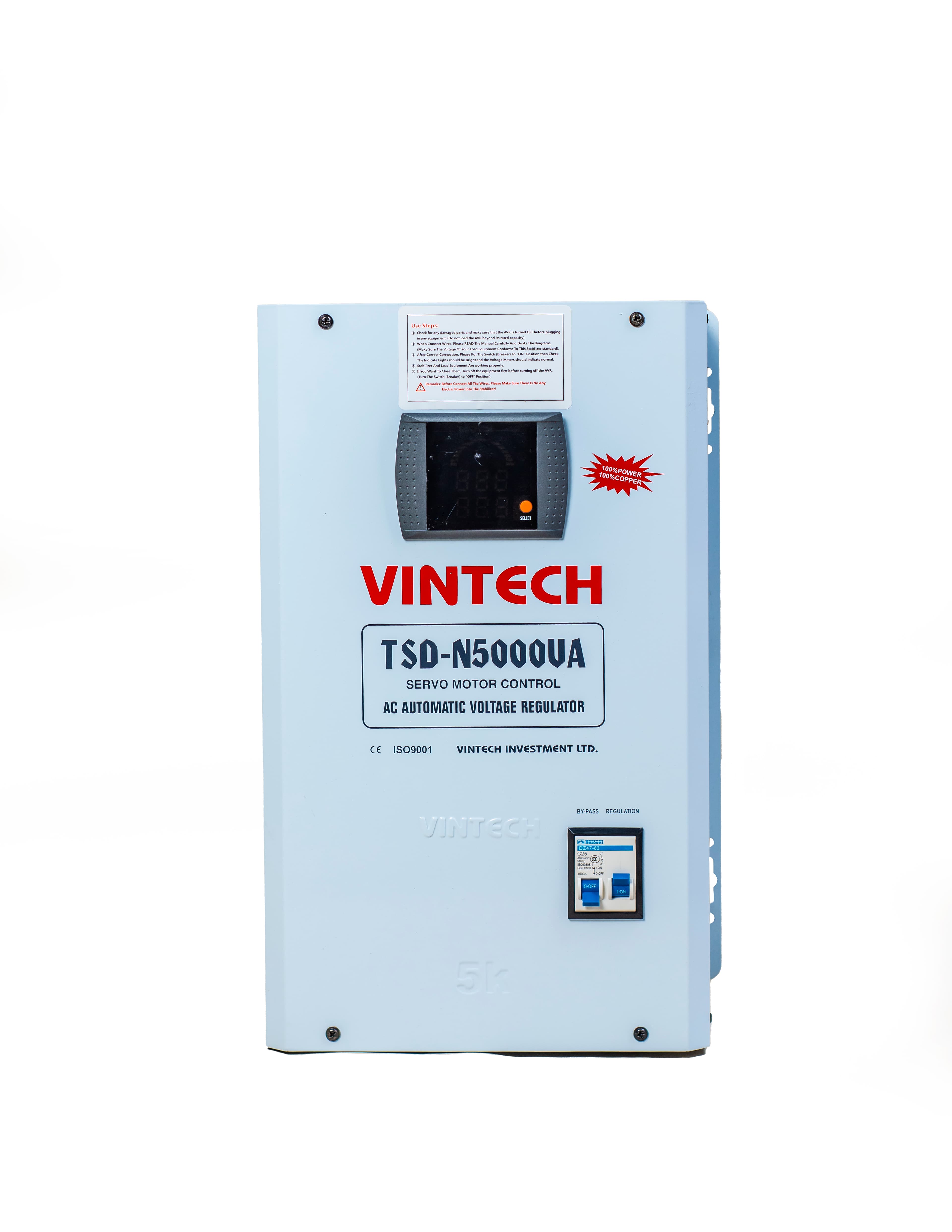 VINTECH 5kVA Wall Mount Single Phase Stabilizer